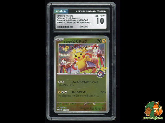 Graded Tohoku's Pikachu Pokémon Card