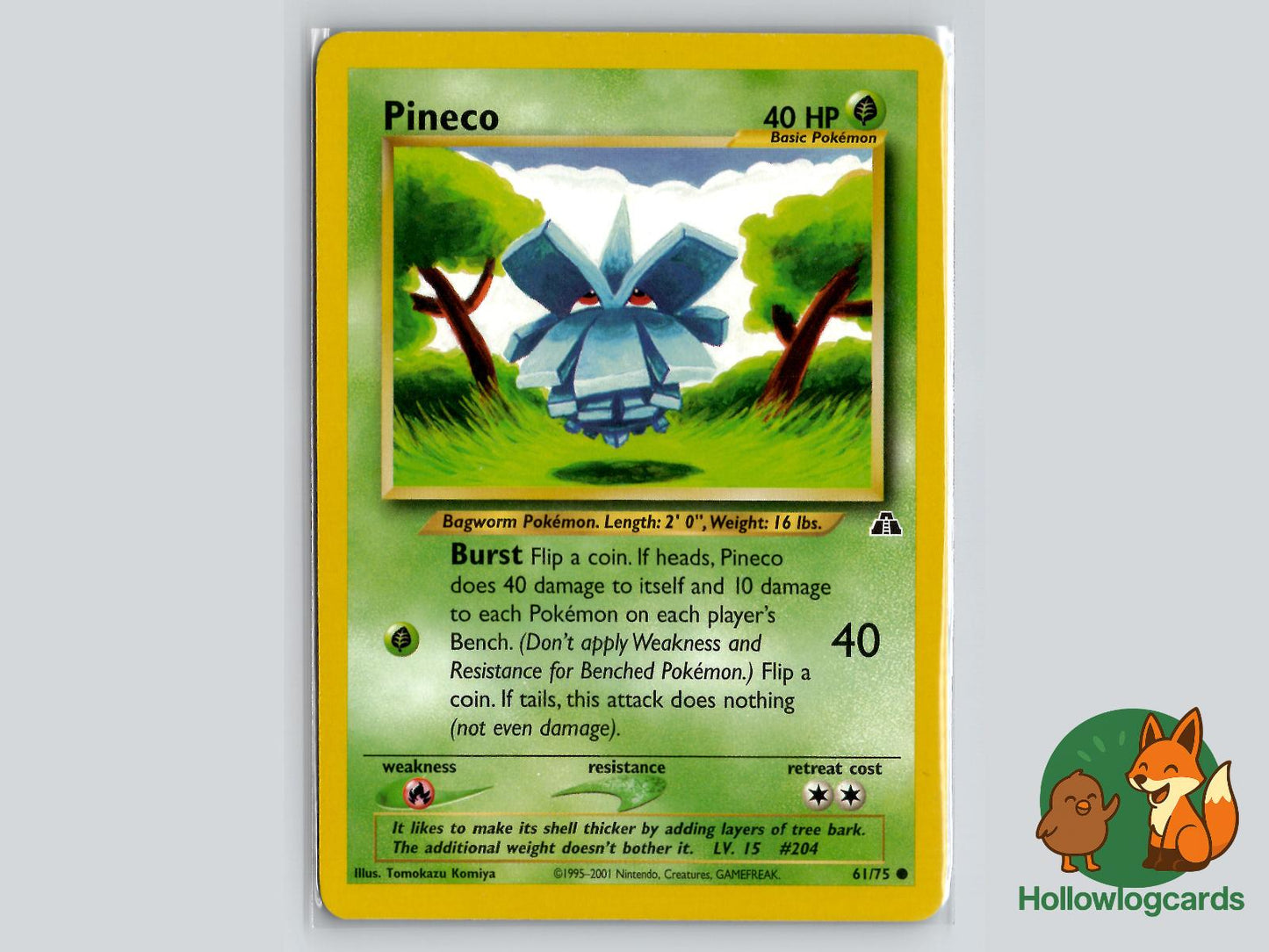 Pineco (61/75) - Neo Discovery Pokémon Card