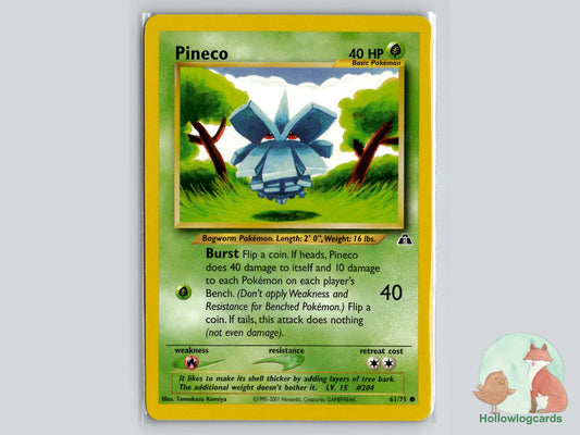 Pineco (61/75) - Neo Discovery Pokémon Card