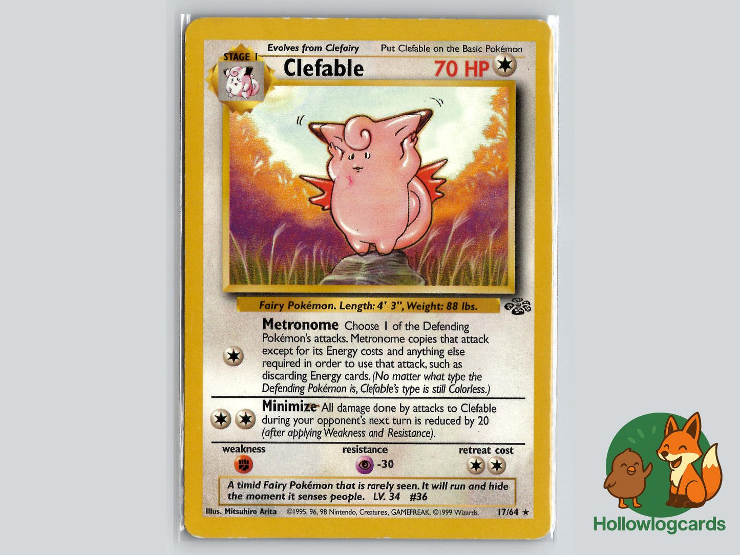 Clefable (17/64) - Jungle Pokémon Card