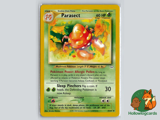 Parasect (35/64) - Neo Revelation Pokémon Card
