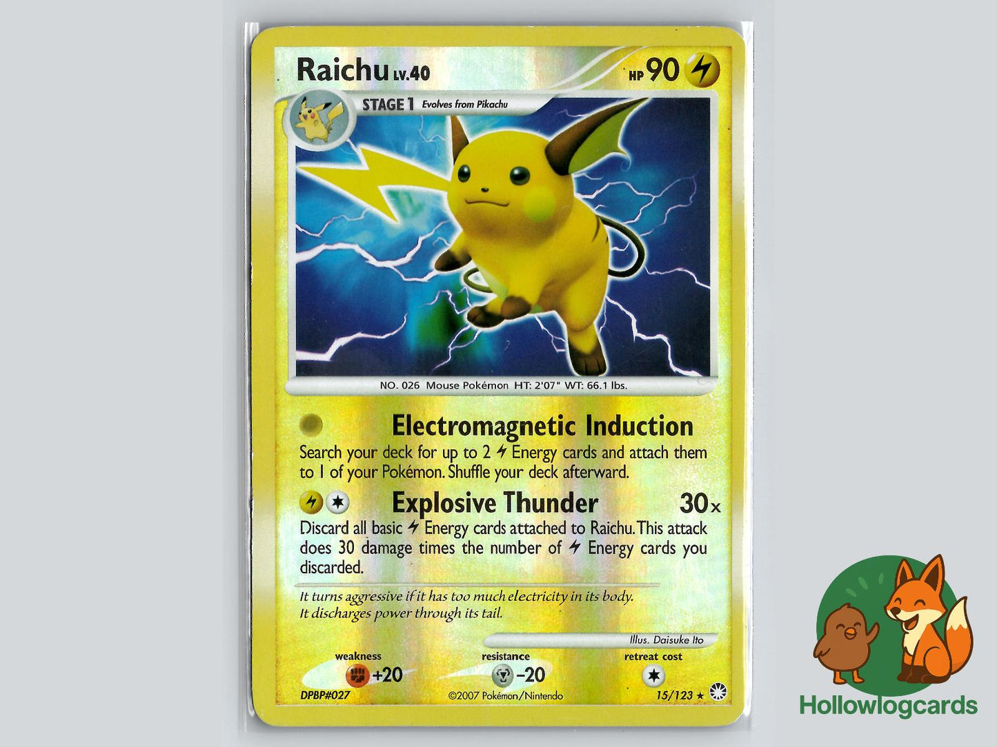 Raichu (15/123) - Mysterious Treasures Pokémon Card
