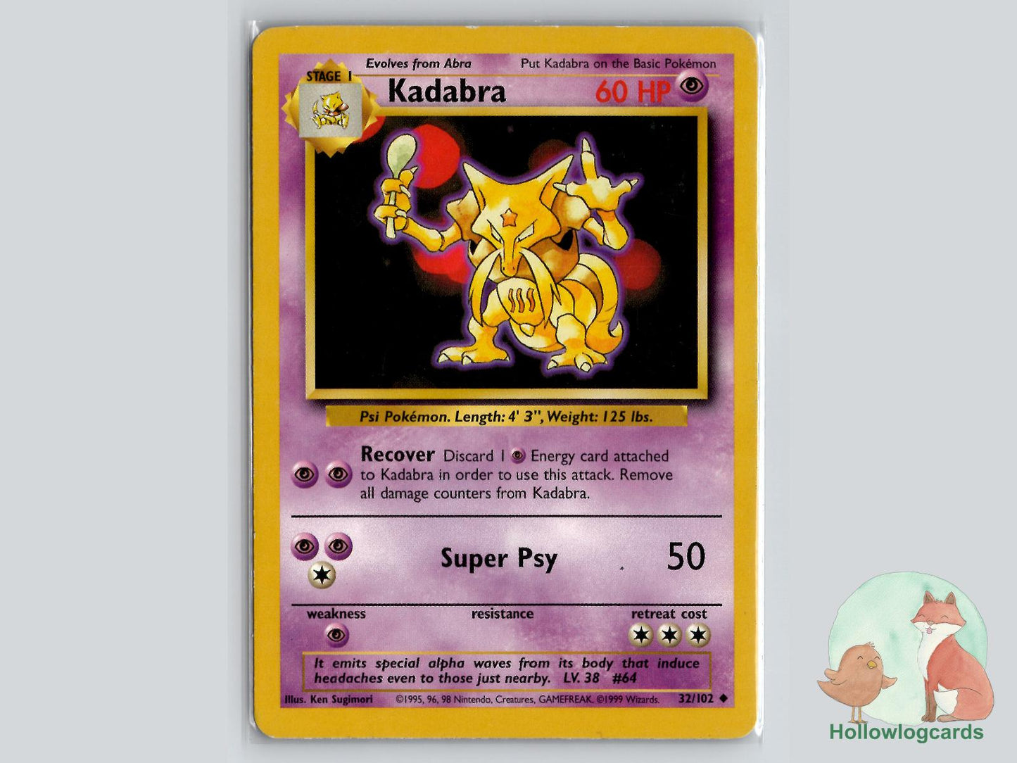 Kadabra (32/102) - Base Pokémon Card