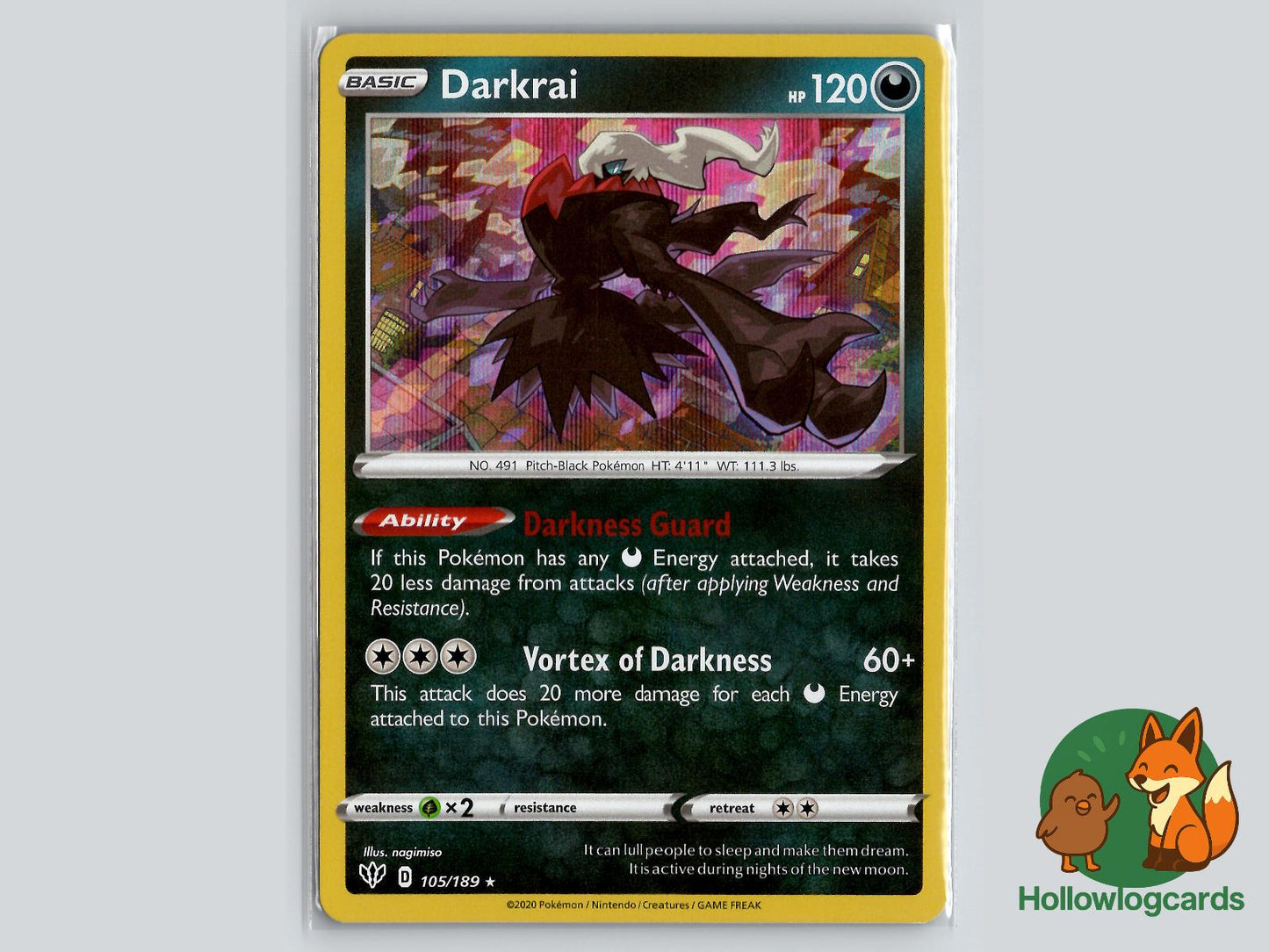 Darkrai (105/189) - Darkness Ablaze Pokémon Card