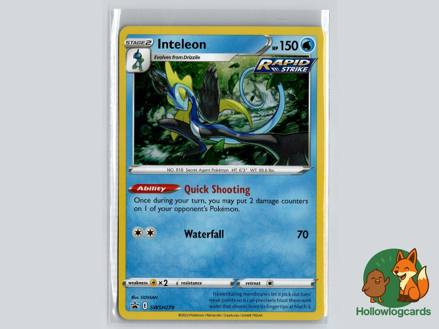 Inteleon (SWSH279) - Sword & Shield Pokémon Card