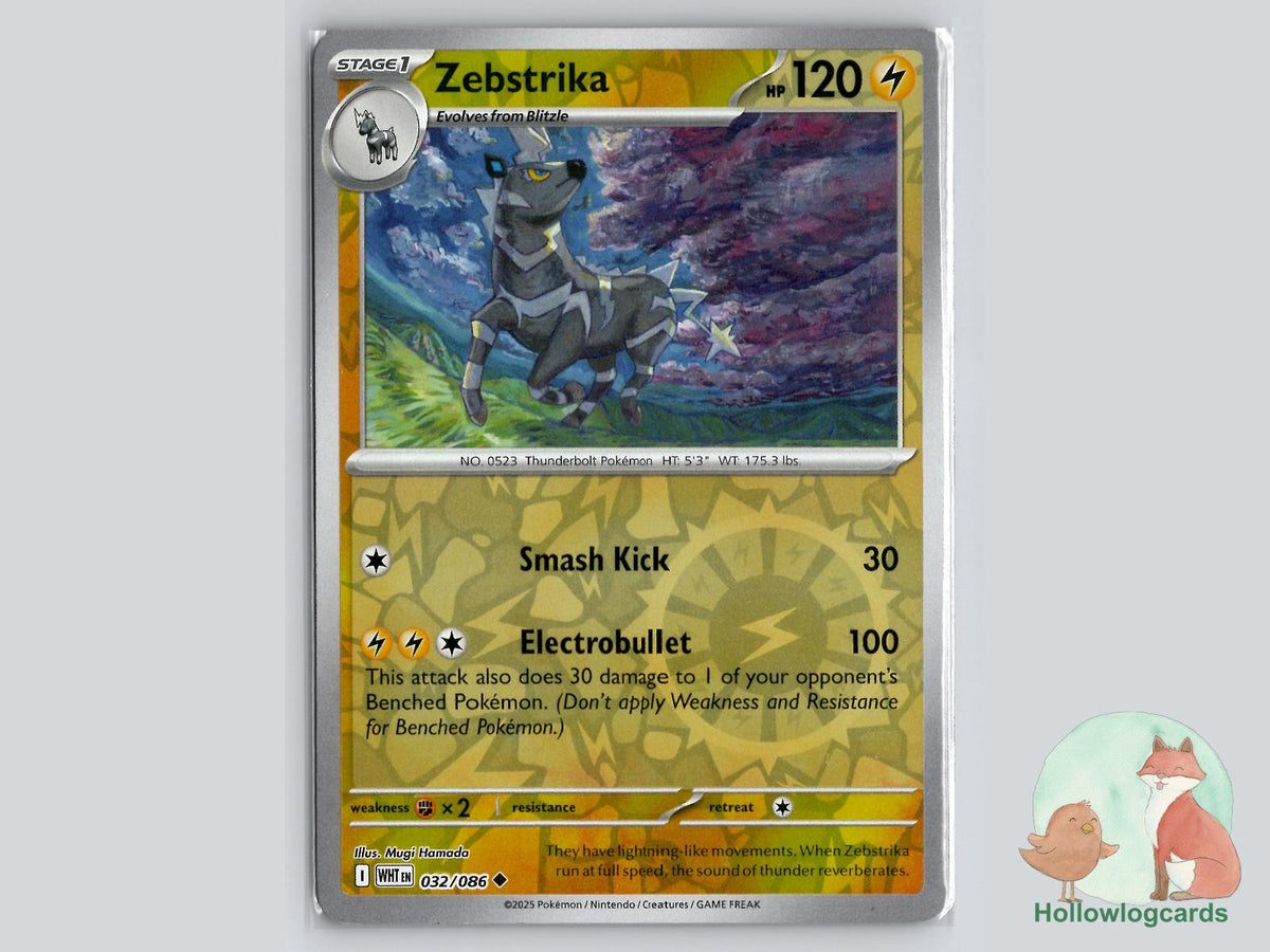 Zebstrika (032/086) - White Flare Pokémon Card