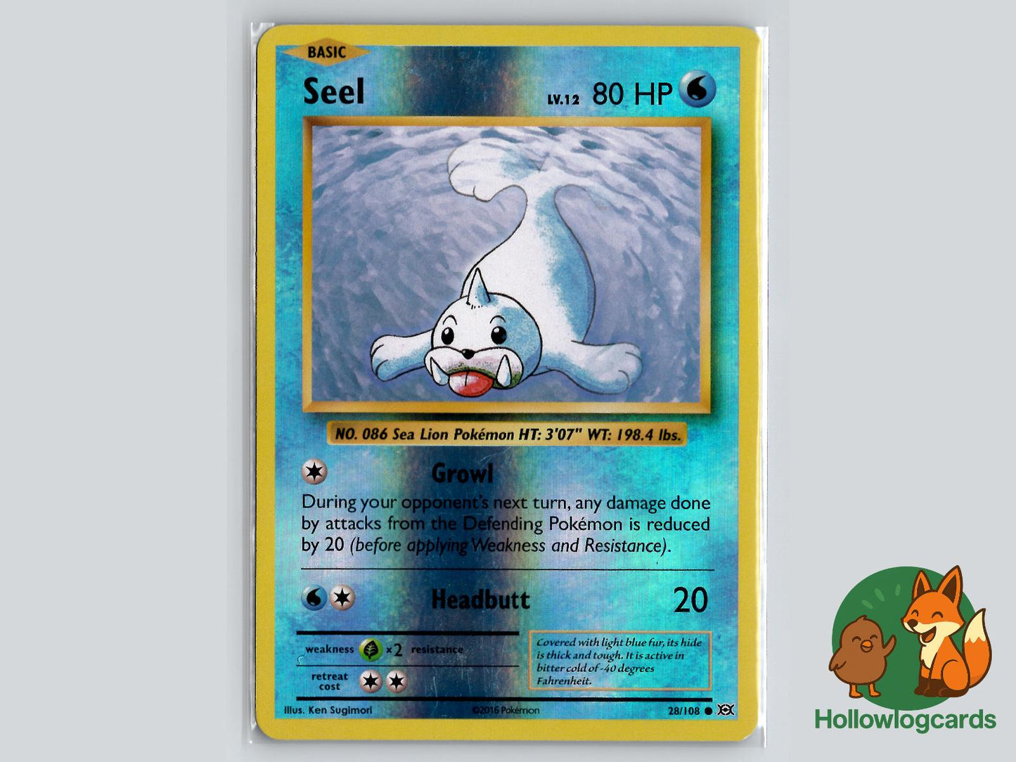 Seel (28/108) - Evolutions Pokémon Card
