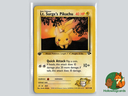 Lt. Surge's Pikachu (84/132) - Gym Challenge Pokémon Card