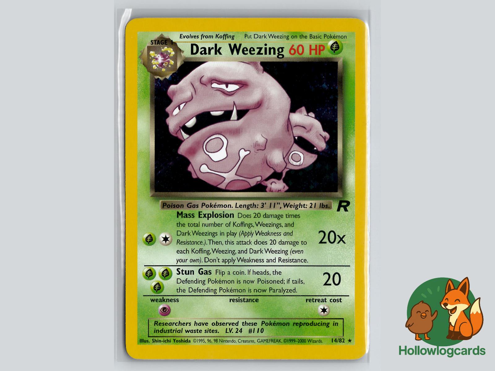 Dark Weezing (14/82) - Team Rocket Pokémon Card