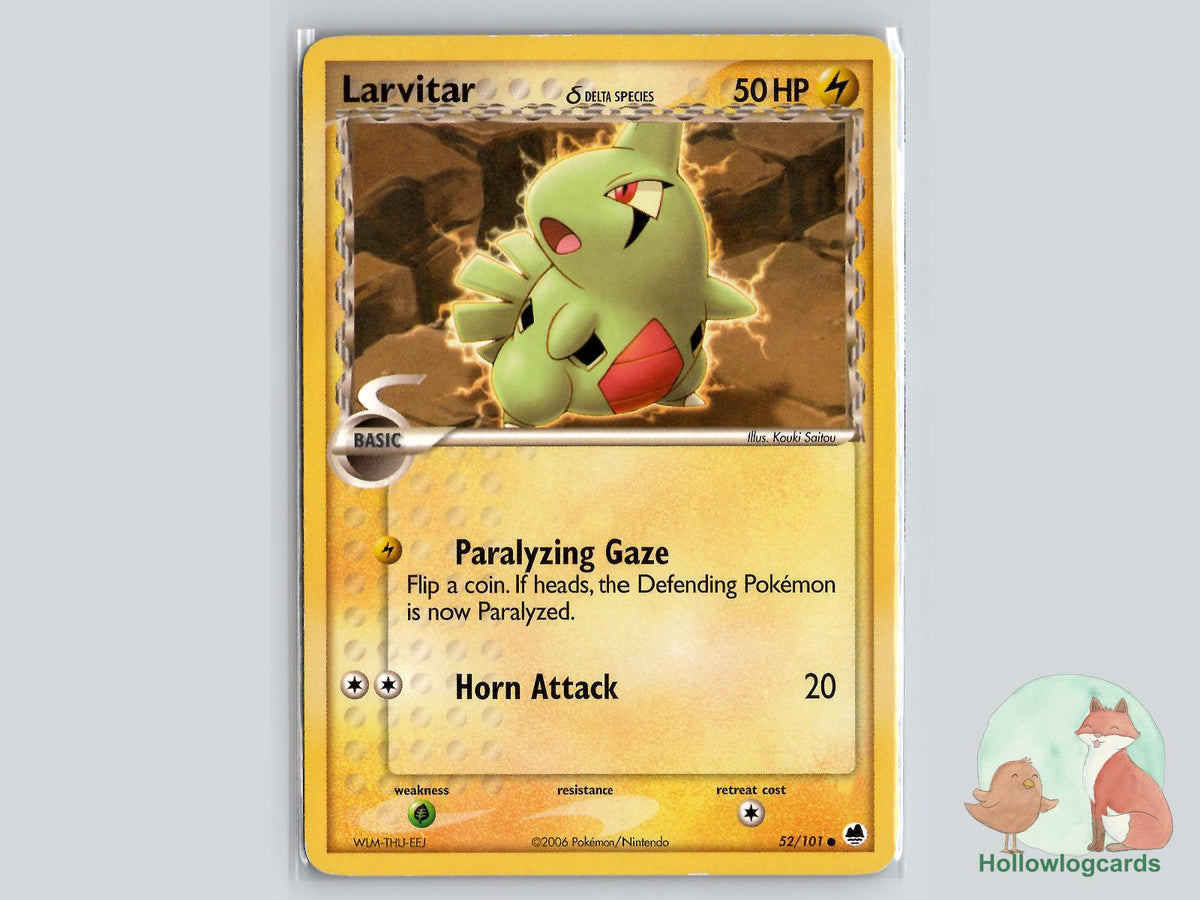 Larvitar (52/101) - Dragon Frontiers Pokémon Card