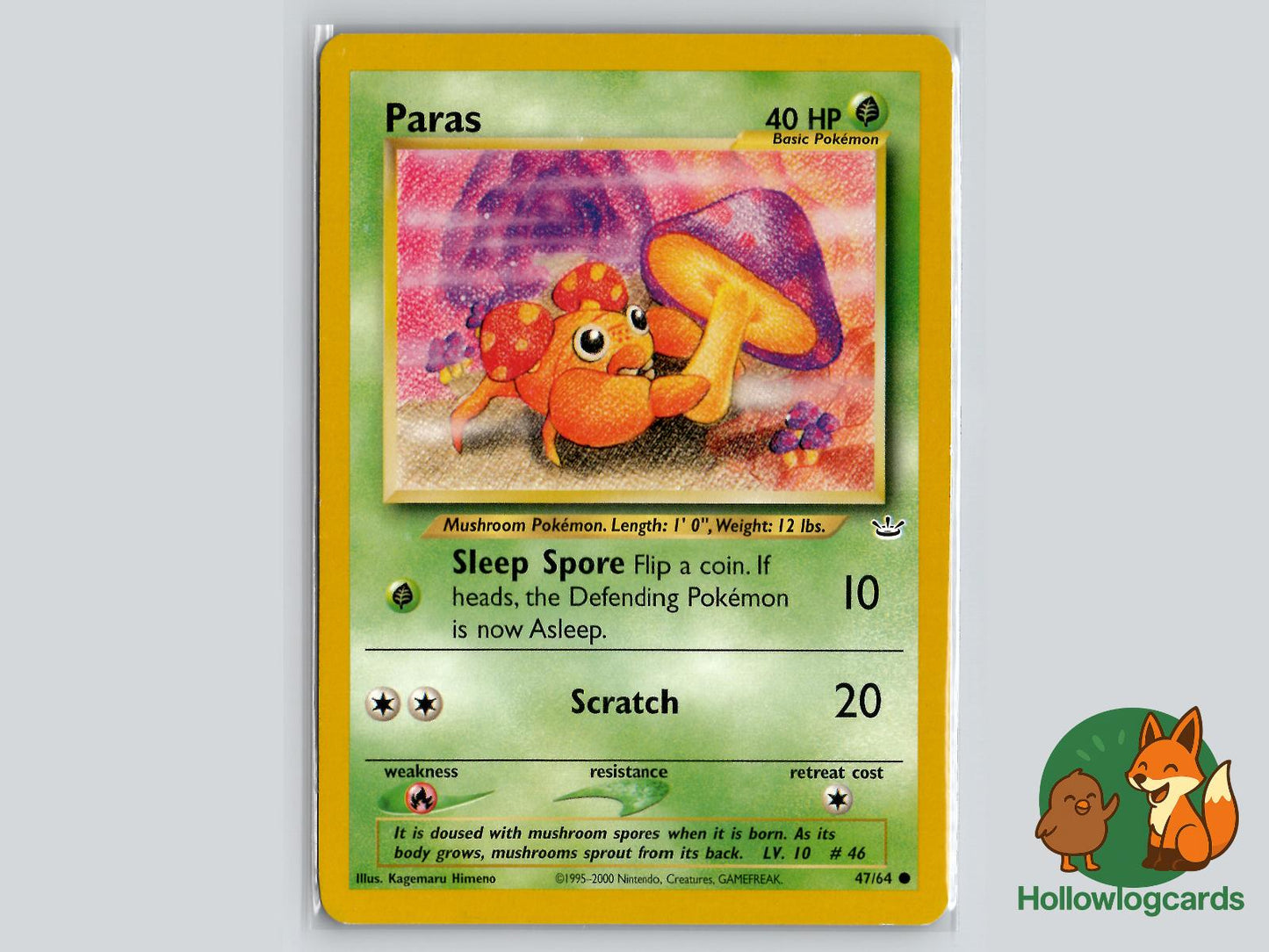 Paras (47/64) - Neo Revelation Pokémon Card