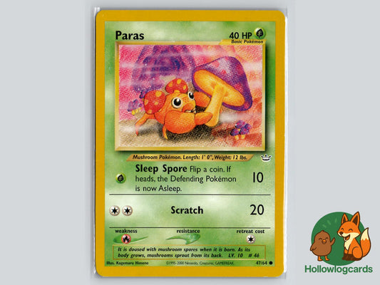 Paras (47/64) - Neo Revelation Pokémon Card