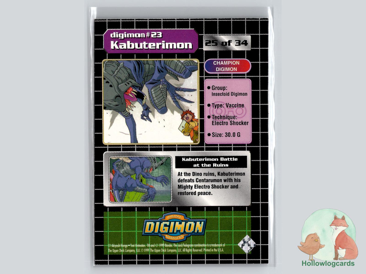 Kabuterimon #23 (25/34) Exclusive Preview Stamped - 1999 Upper Deck Digimon