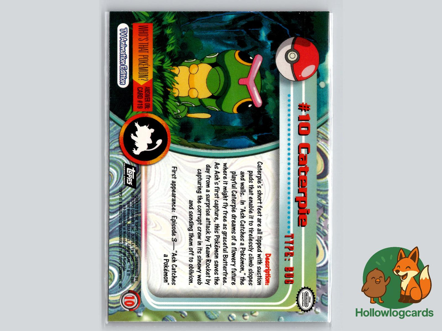 Caterpie (#10) - Topps Trading Cards Series 1