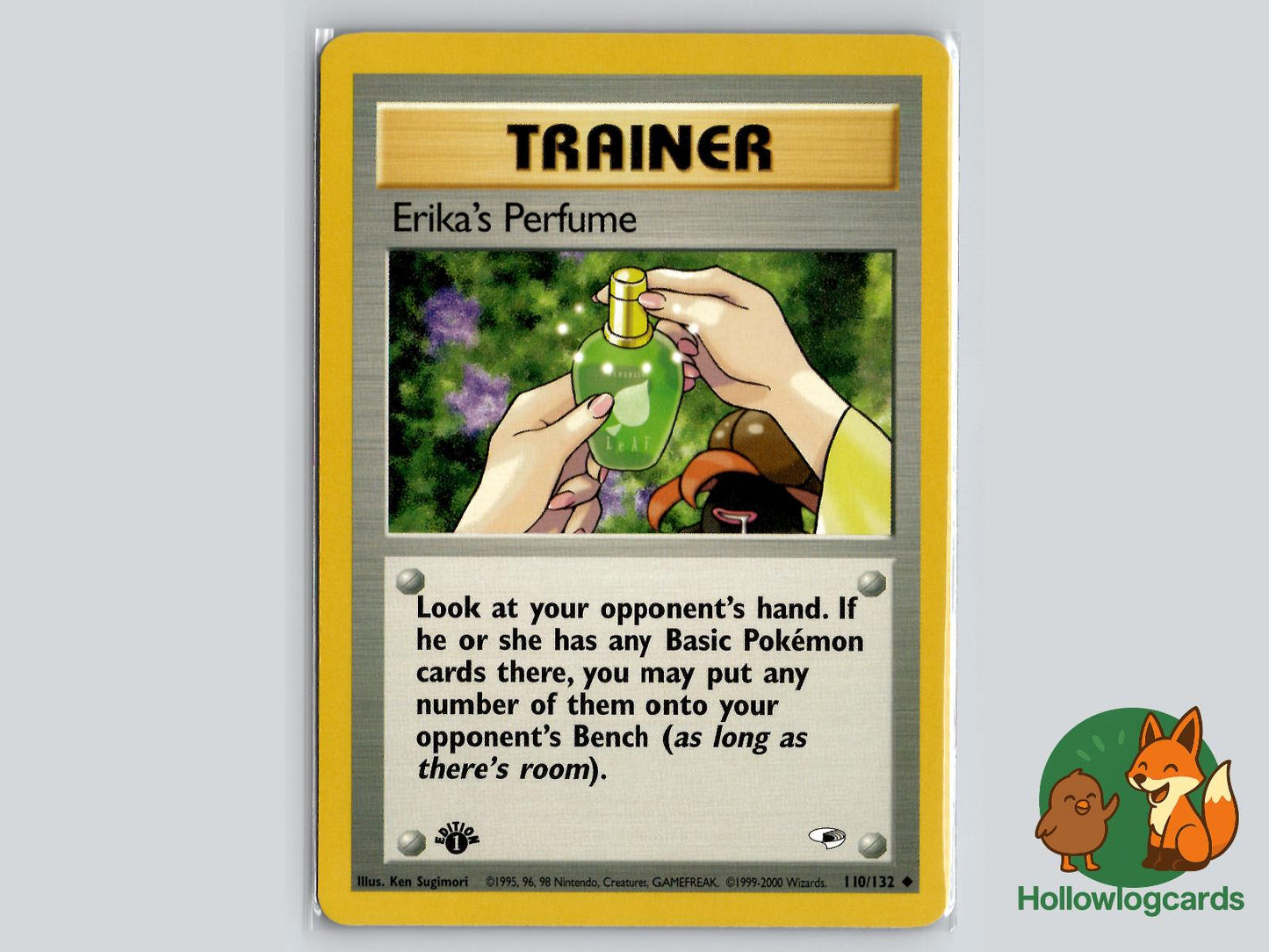 1st Edition Erika's Perfume (110/132) - Gym Heroes Pokémon Card