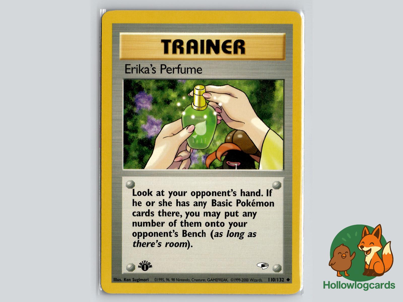 1st Edition Erika's Perfume (110/132) - Gym Heroes Pokémon Card