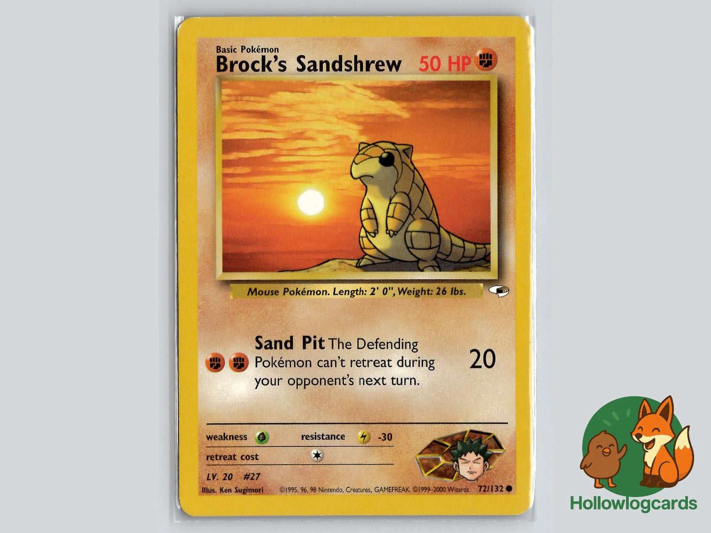 Brock's Sandshrew (72/132) - Gym Heroes Pokémon Card