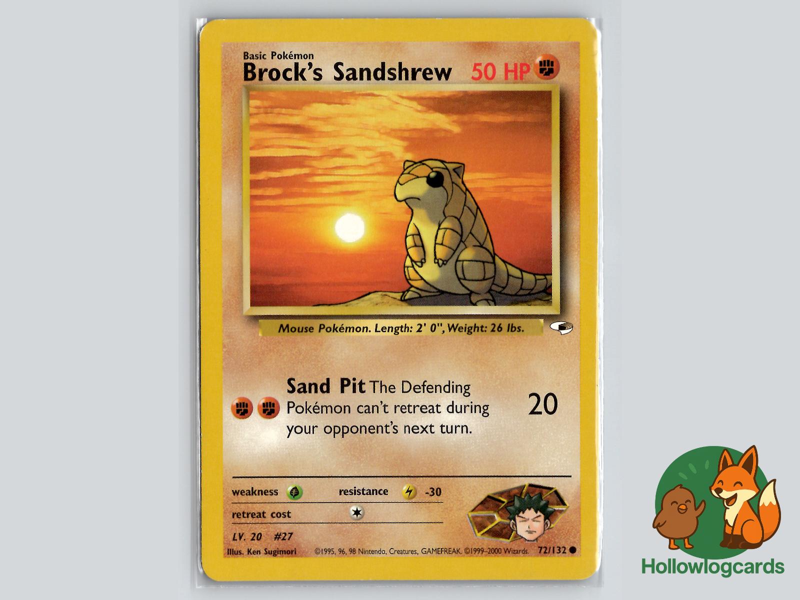 Brock's Sandshrew (72/132) - Gym Heroes Pokémon Card