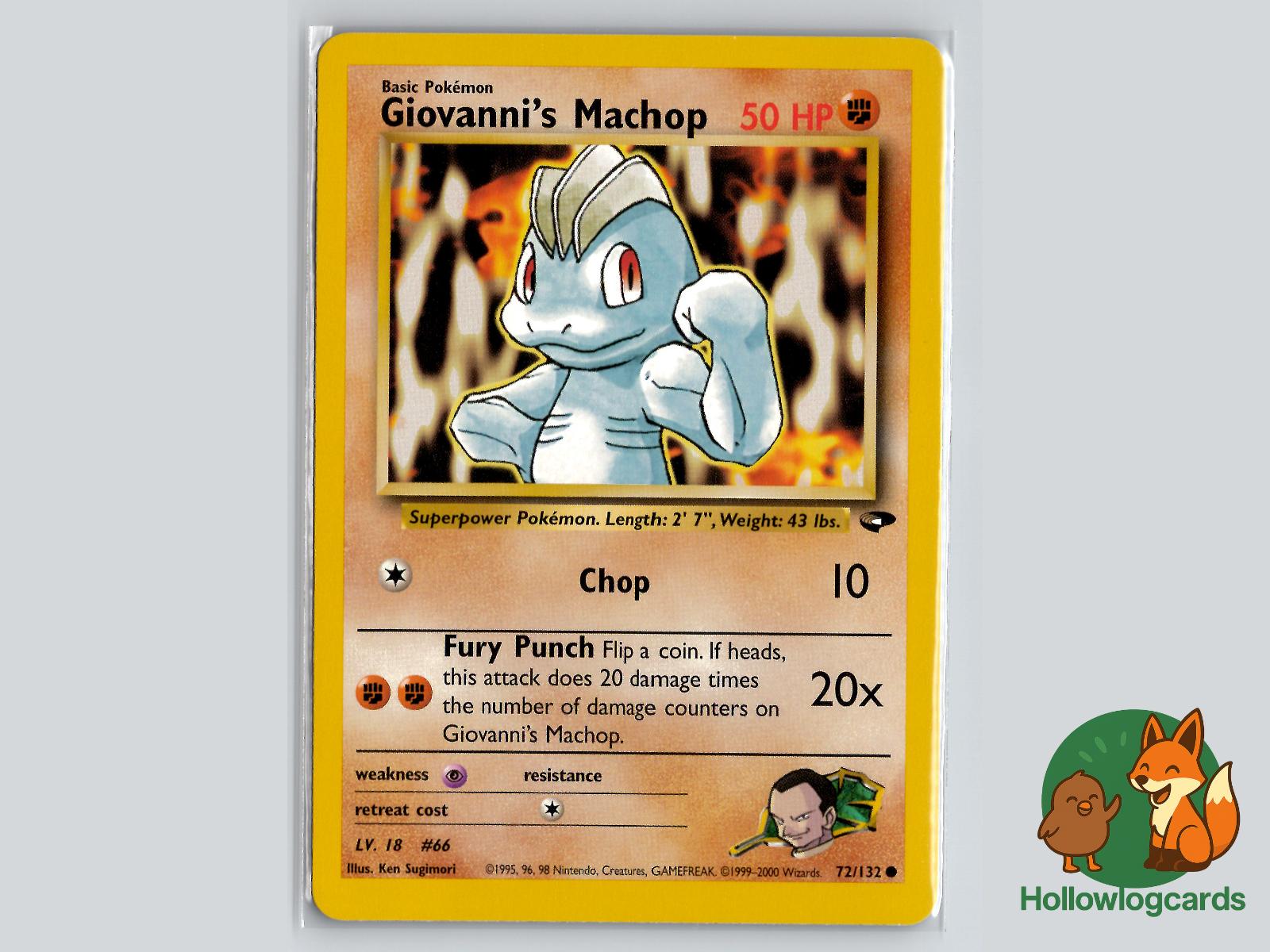 Giovanni's Machop (72/132) - Gym Challenge Pokémon Card