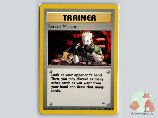 Secret Mission (118/132) - Gym Heroes Pokémon Card