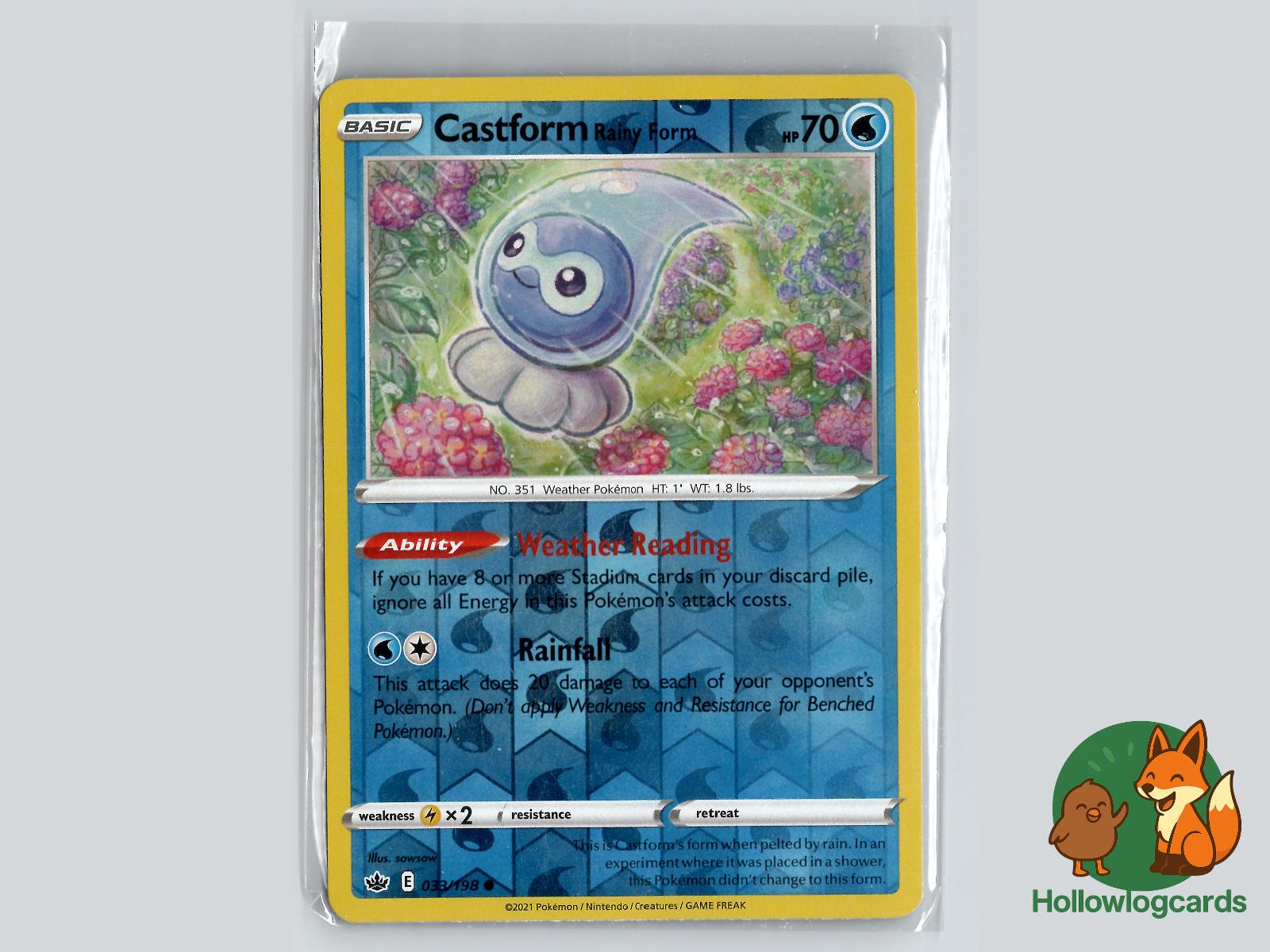 Castform Rainy Form (033/198) - Chilling Reign Pokémon Card