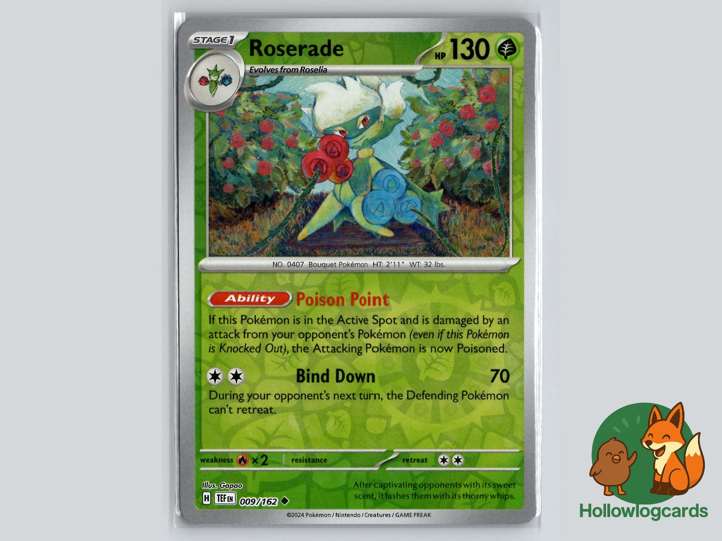 Roserade (009/162) - Temporal Forces Pokémon Card