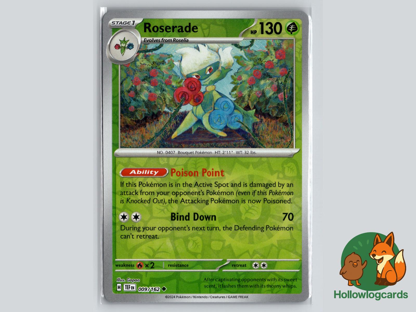 Roserade (009/162) - Temporal Forces Pokémon Card