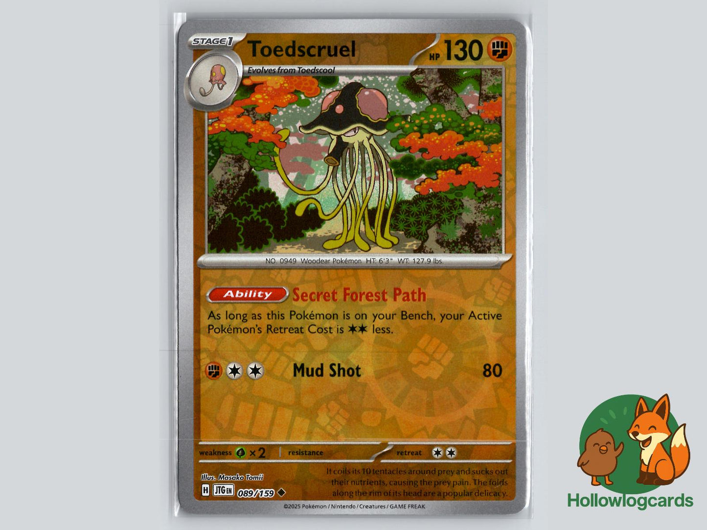 Toedscruel (089/159) - Journey Together Pokémon Card