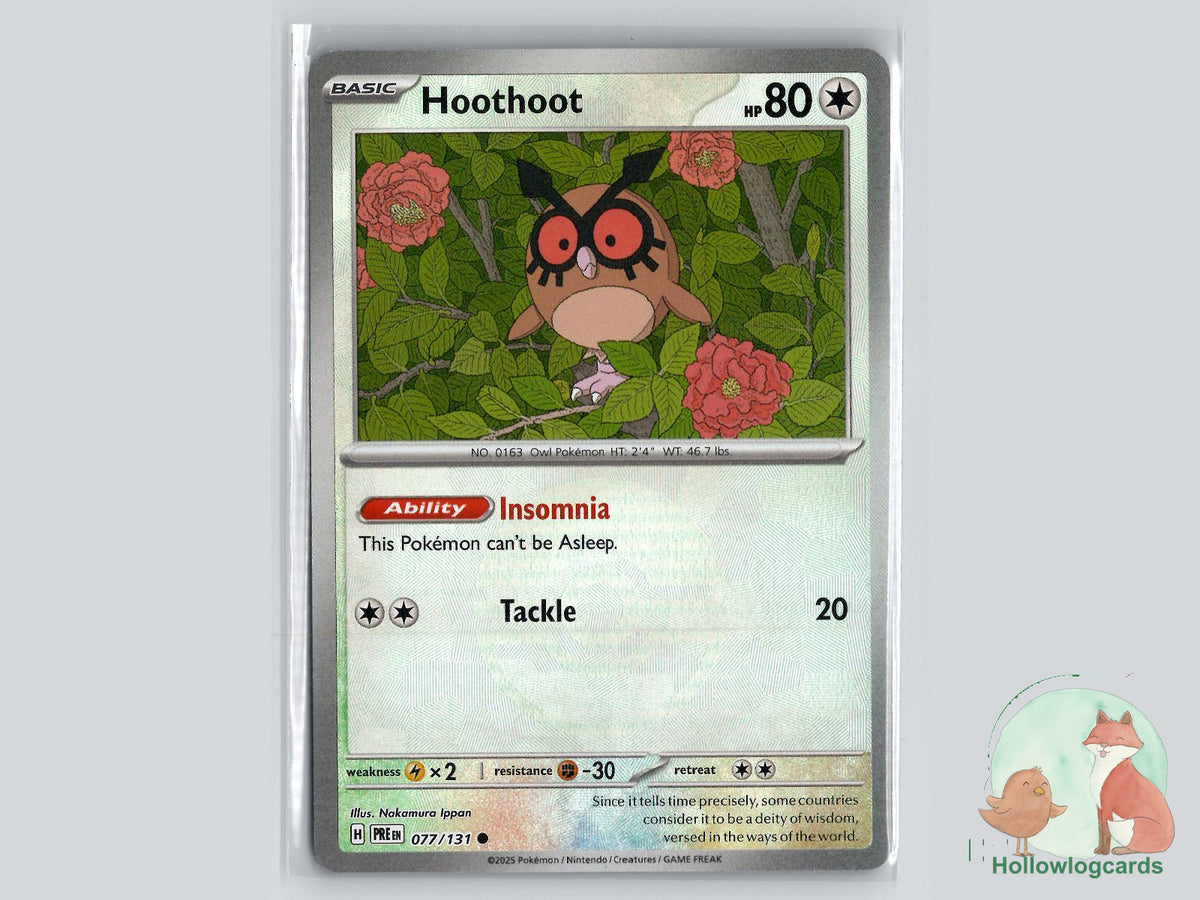 Hoothoot (077/131) - Prismatic Evolutions Pokémon Card