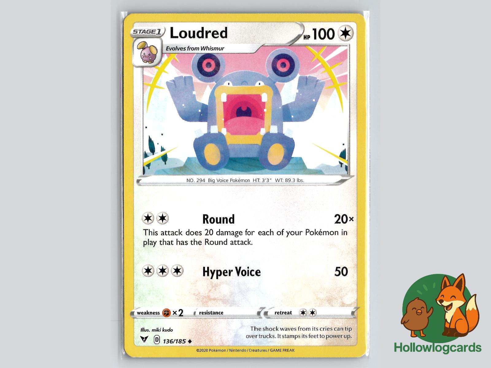 Loudred (136/185) - Vivid Voltage Pokémon Card
