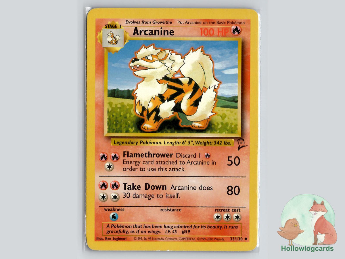 Arcanine (33/130) - Base Set 2 Pokémon Card