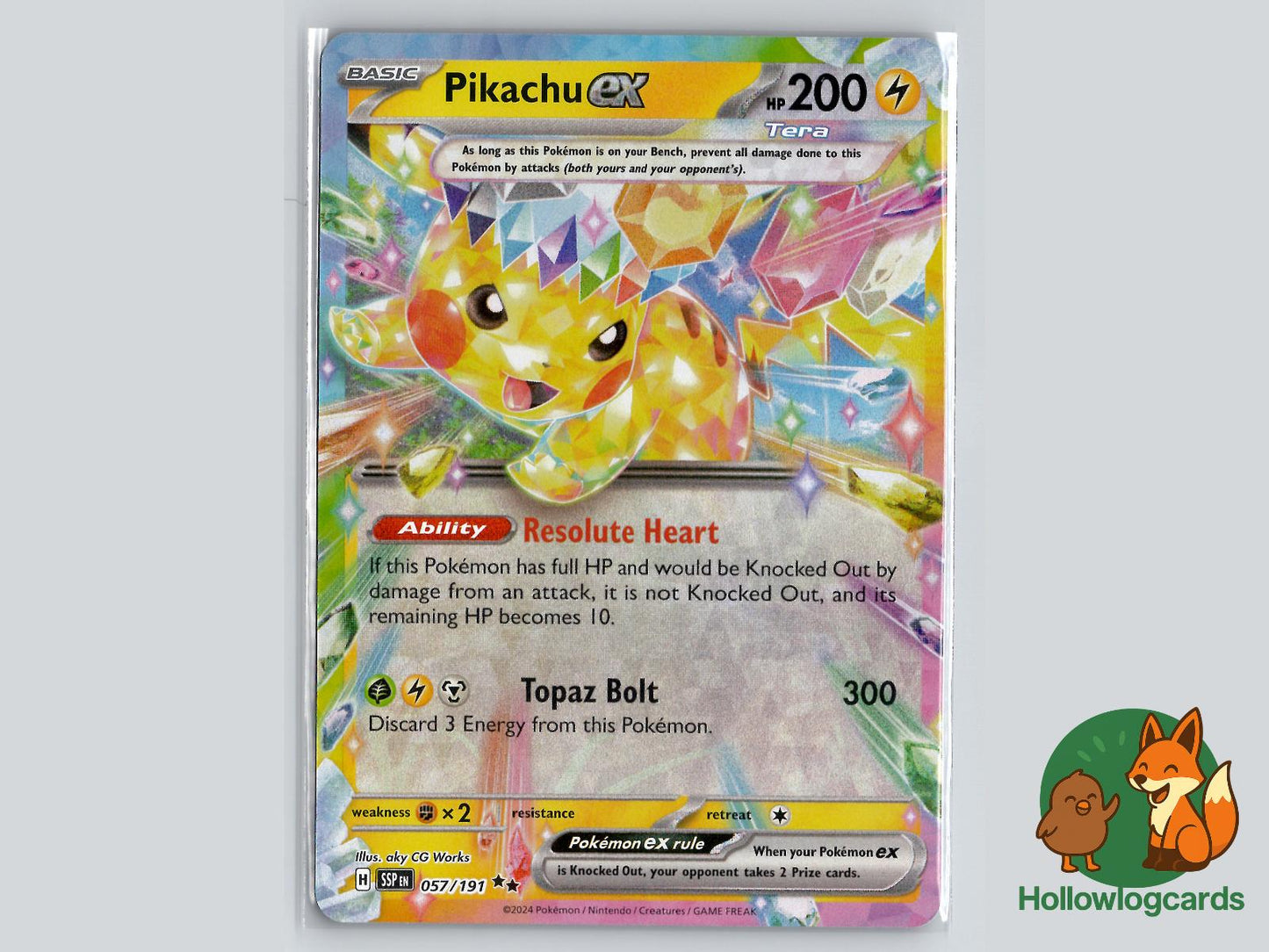 Pikachu ex (057/191) - Surging Sparks Pokémon Card