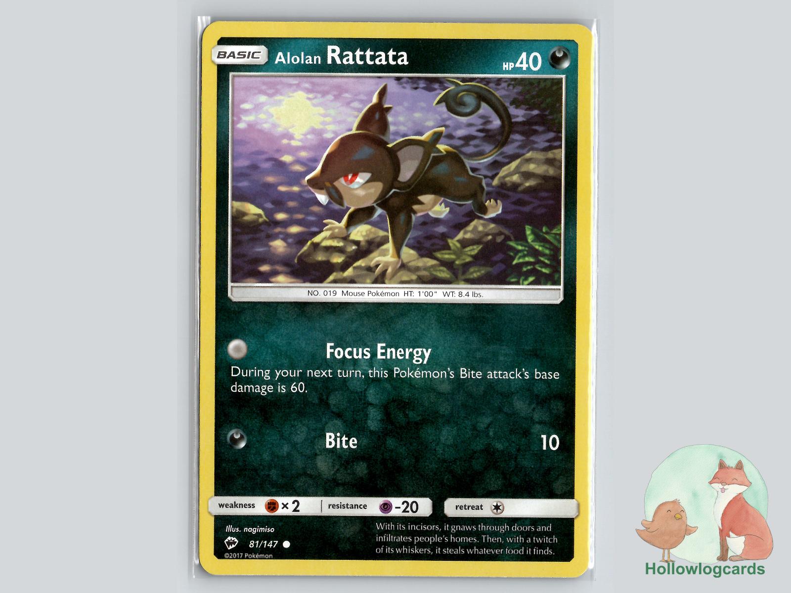 Alolan Rattata (81/147) - Burning Shadows Pokémon Card