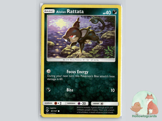 Alolan Rattata (81/147) - Burning Shadows Pokémon Card