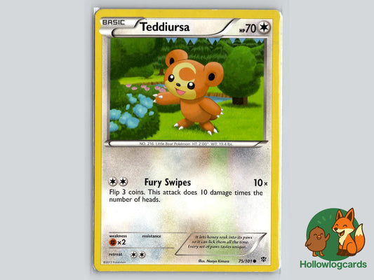 Teddiursa (75/101) - Plasma Blast Pokémon Card