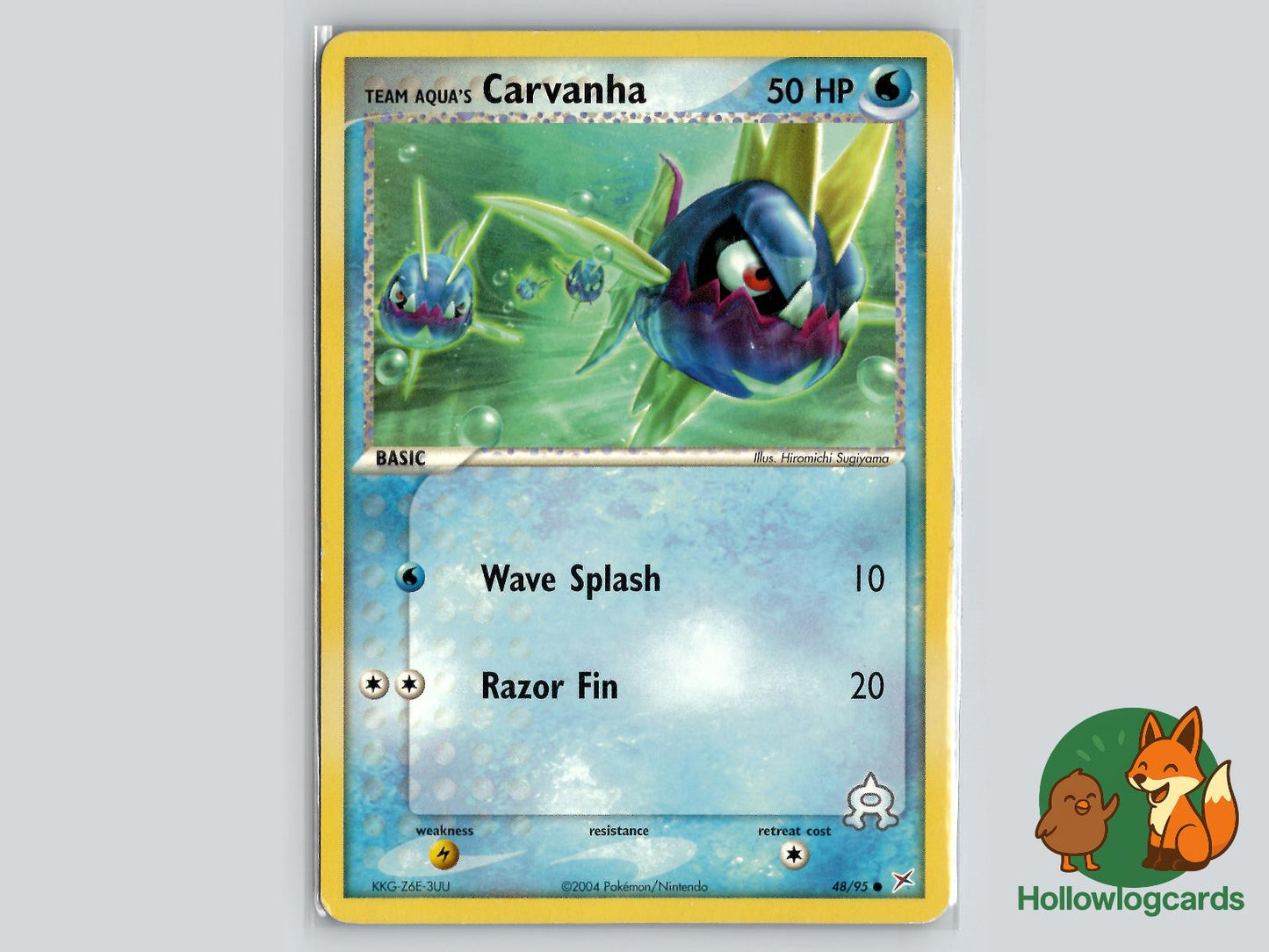 Team Aqua's Carvanha (48/95) - Team Magma vs Team Aqua Pokémon Card