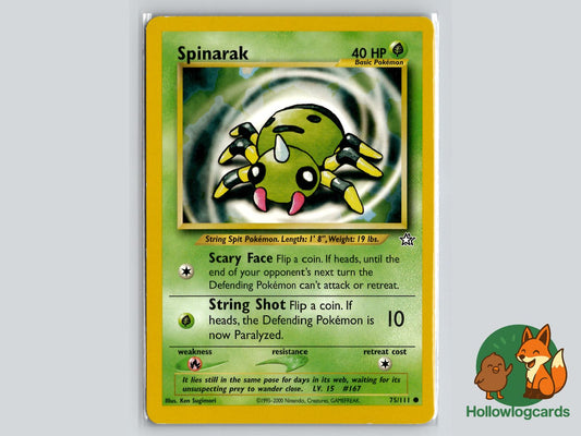 Spinarak (75/111) - Neo Genesis Pokémon Card