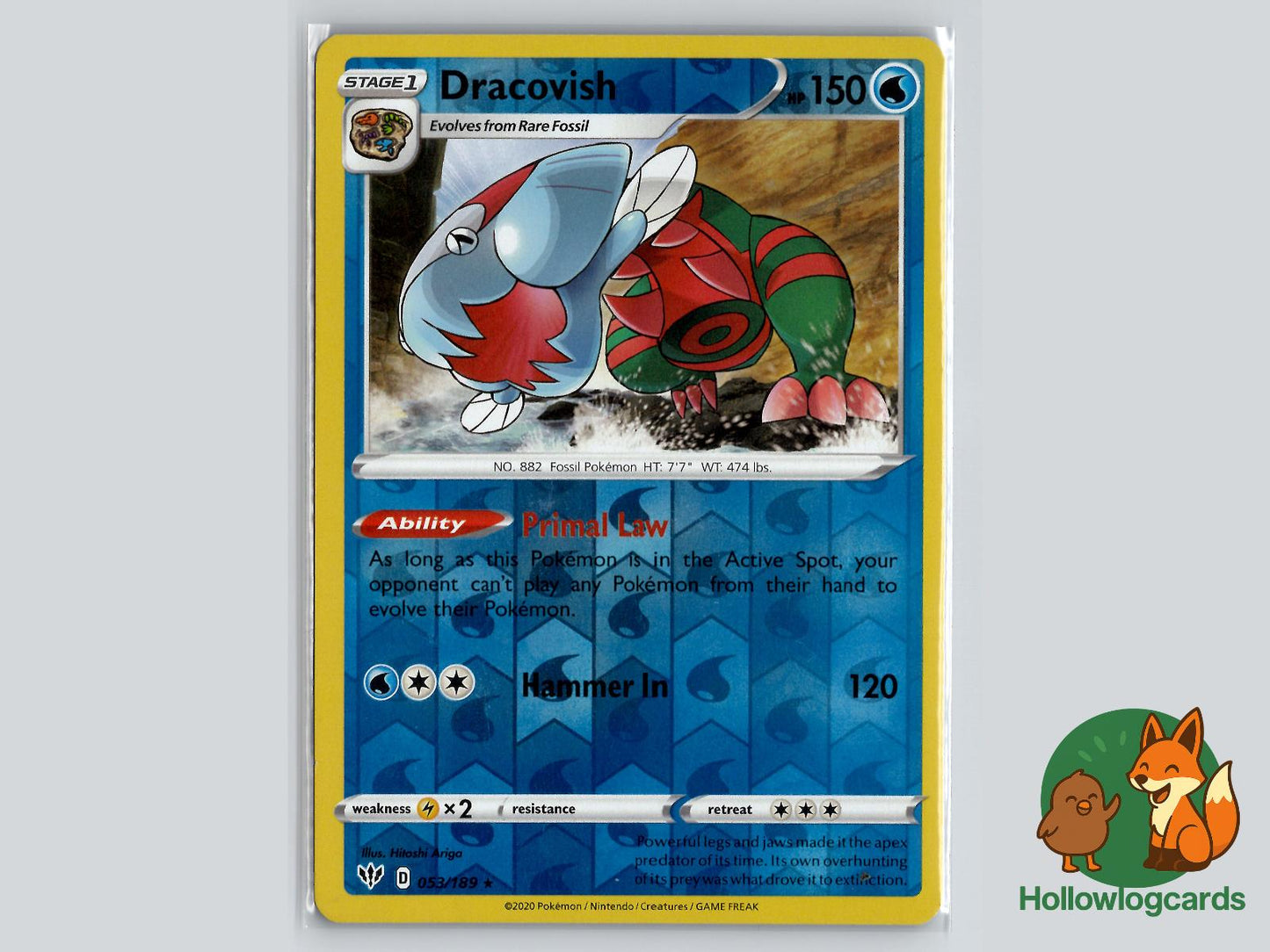 Dracovish (053/189) - Darkness Ablaze Pokémon Card