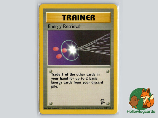 Energy Retrieval (110/130) - Base Set 2 Pokémon Card