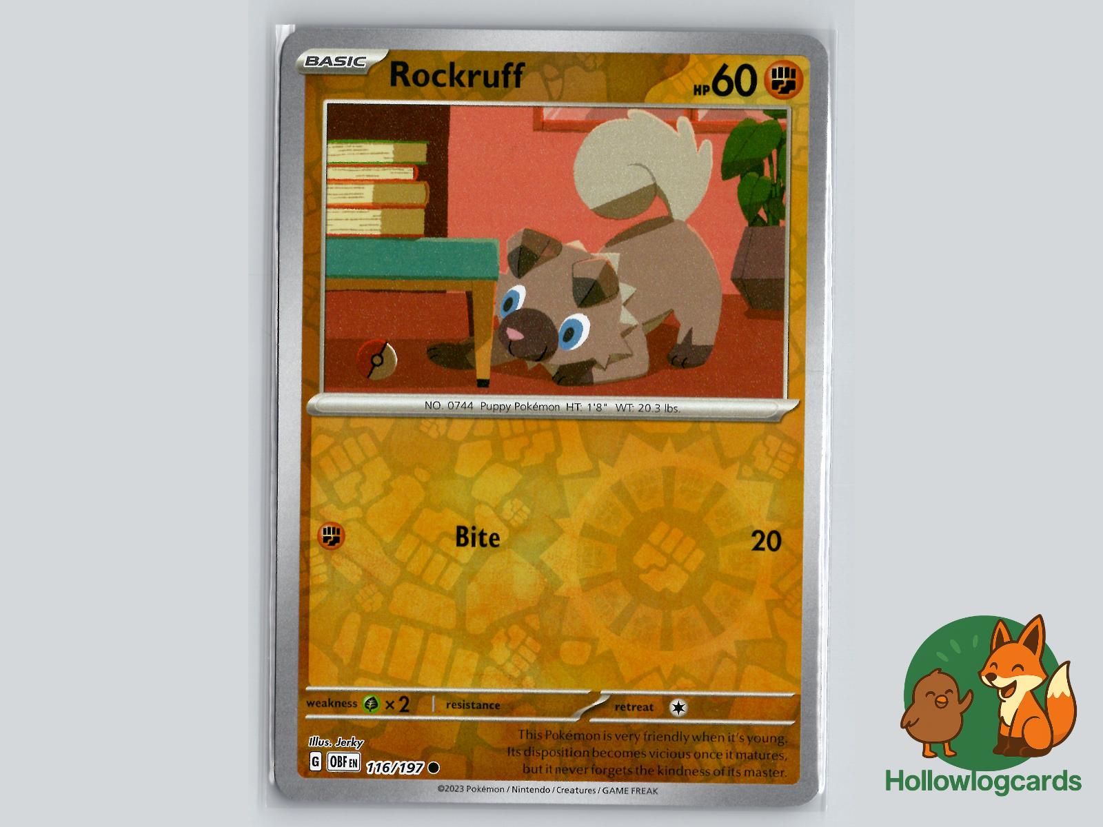 Rockruff (116/197) - Obsidian Flames Pokémon Card