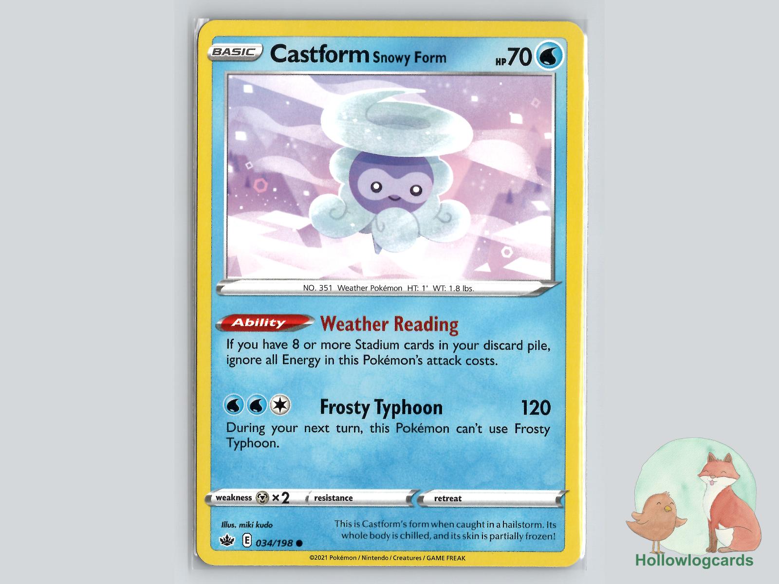 Castform Snowy Form (034/198) - Chilling Reign Pokémon Card