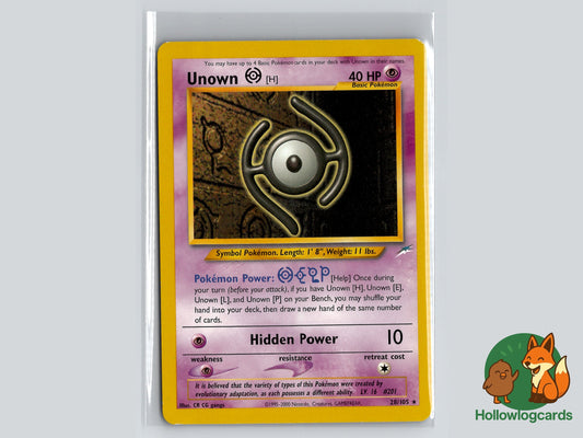 Image of Unown H Neo Destiny (N4) #28