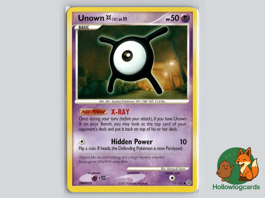 Image of Unown X Secret Wonders (SW) #71