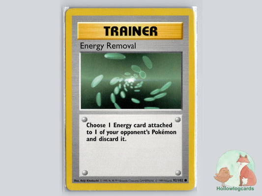 Energy Removal (92/102) - Base Pokémon Card
