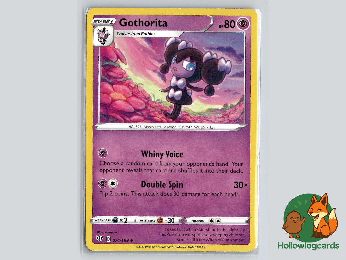 Gothorita (074/189) - Darkness Ablaze Pokémon Card