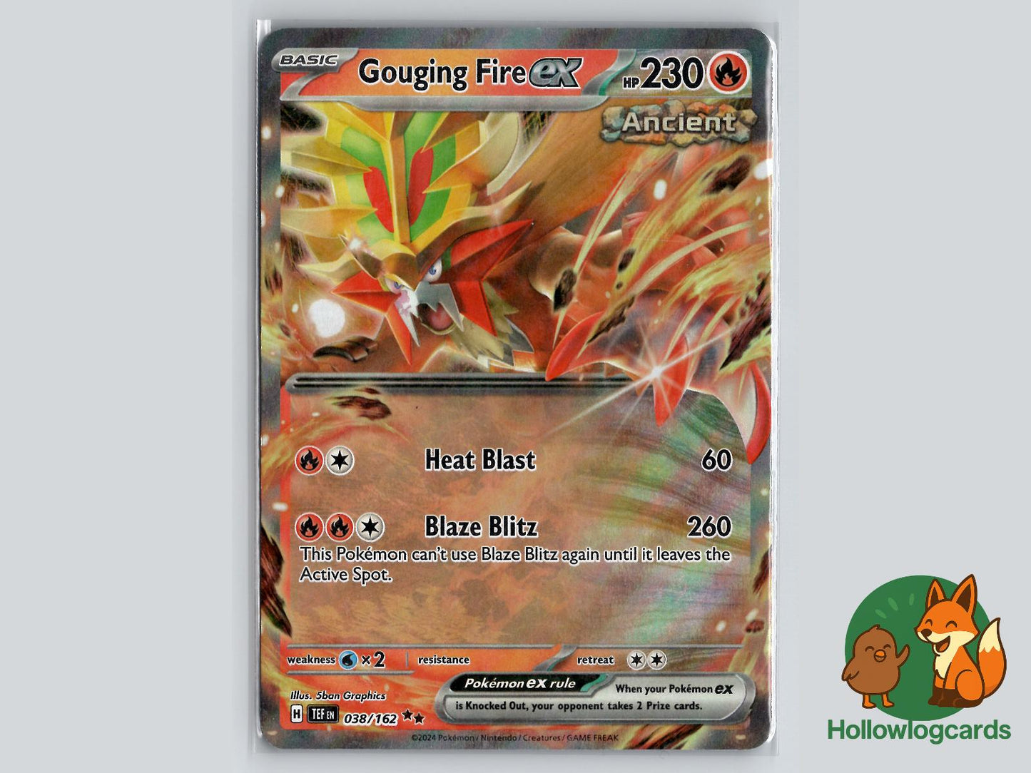 Gouging Fire ex (038/162) - Temporal Forces Pokémon Card