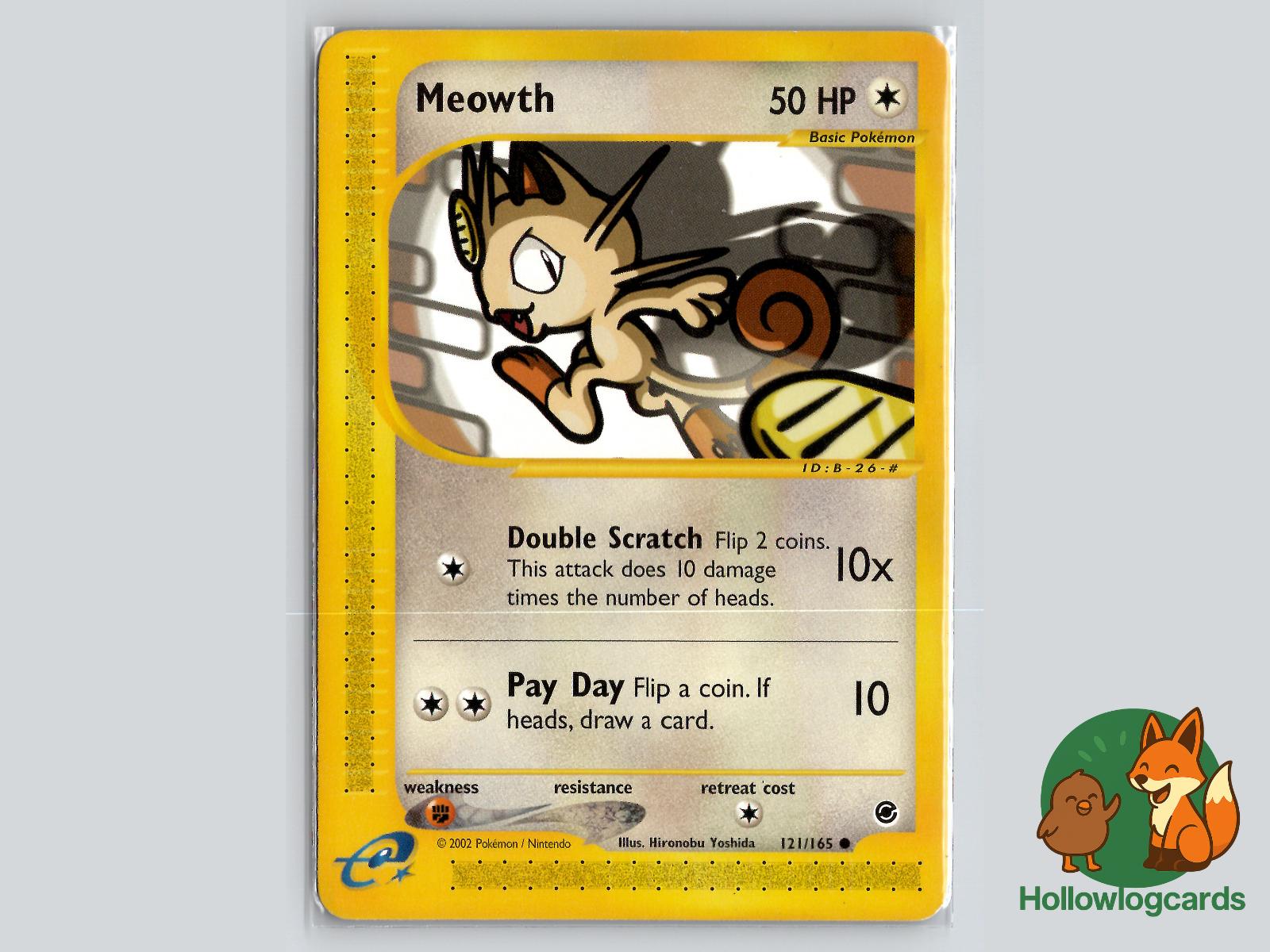 Meowth (121/165) - Expedition Base Set Pokémon Card