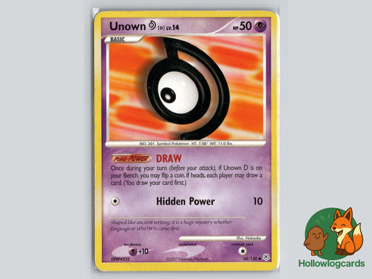 Image of Unown D Diamond and Pearl (DP) #68