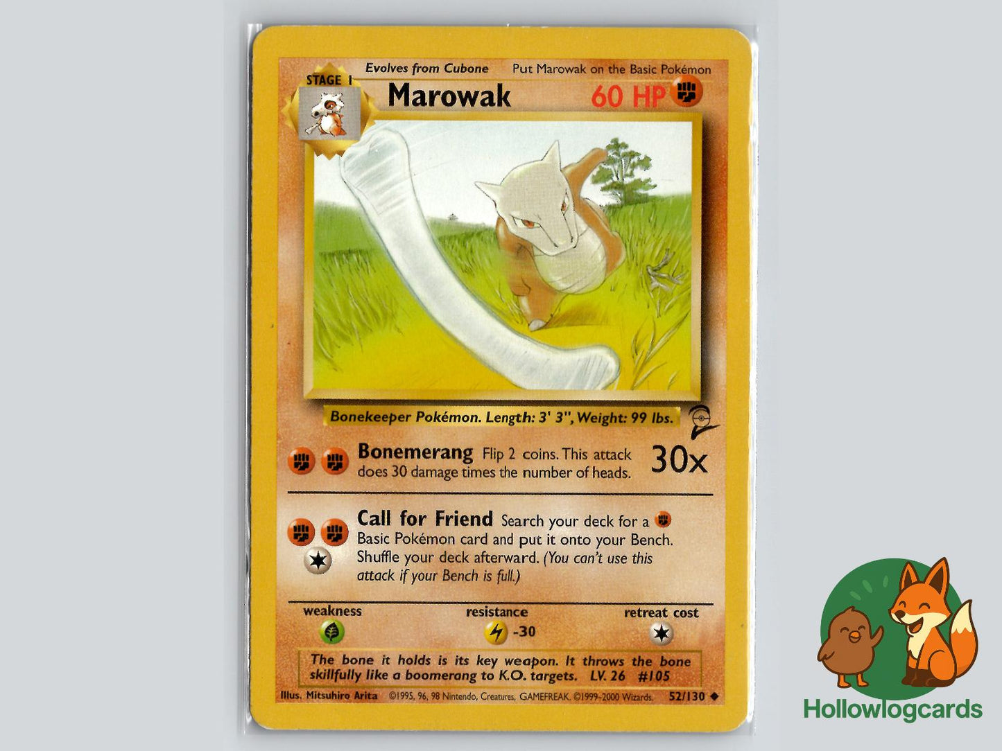 Marowak (52/130) - Base Set 2 Pokémon Card