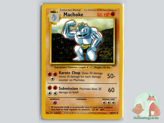 Machoke (34/102) - Base Pokémon Card